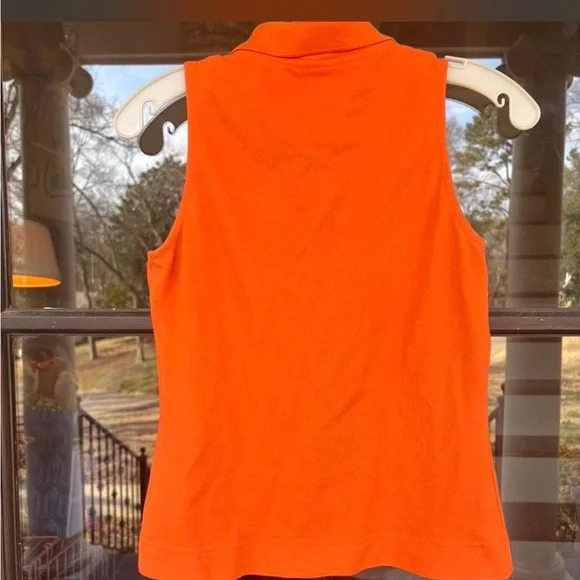Lacoste Orange Polo with Green Crocodile Logo - Picture 4 of 5